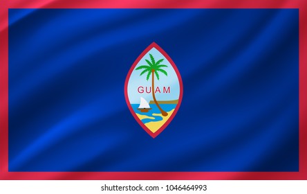 Guam Flag in Vector Illustration