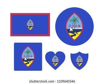Guam Flags Set