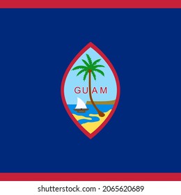 Guam Flat Square Country Flag Icon