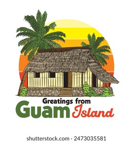 Guam Island Vector illustration, good for t shirt design