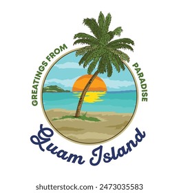 Guam Island Vector illustration, good for t shirt design