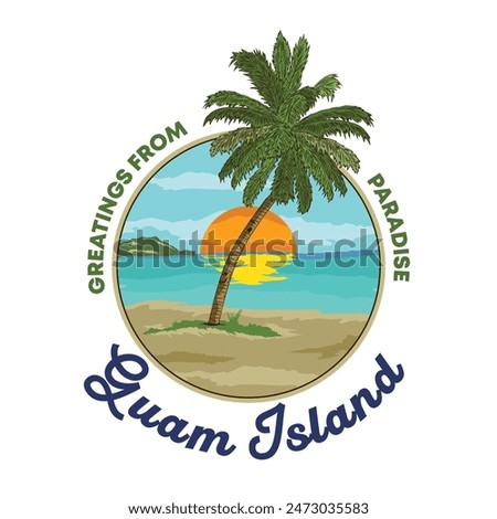Guam Island Vector illustration, good for t shirt design