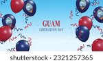 Guam Liberation Day background. American Civic Historical. Vector illustration.