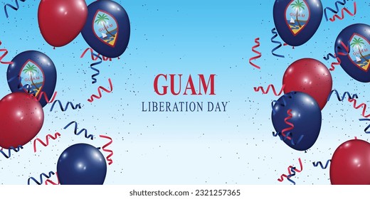 Guam Liberation Day background. American Civic Historical. Vector illustration.