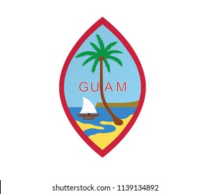 guam logo emblem flag vector