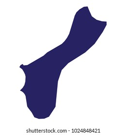 Guam map  blue geometric rumpled triangular low poly style gradient graphic background
