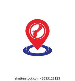 Ilustración vectorial de diseño de mapas de Guam