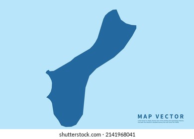 Guam map High Detailed on blue sky background. Abstract design vector illustration eps 10