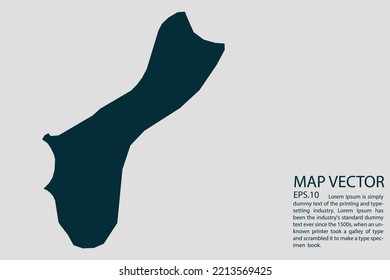 Guam map High Detailed on white background. Abstract design vector illustration eps 10