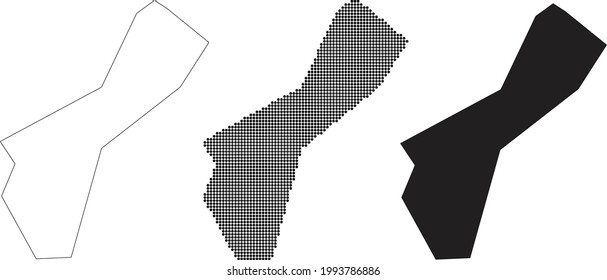 Mapa de Guam aislado en un fondo blanco.