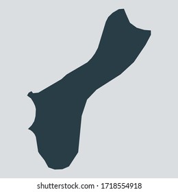 guam map vector, isolated on gray background