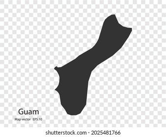 Vector de mapa de Guam, aislado en fondo transparente