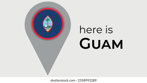 Ilustración del icono del marcador del mapa nacional de Guam