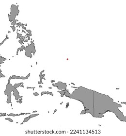 Guam on world map. Vector illustration.