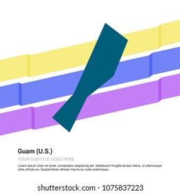 Guam (U.S) map design with white background vector