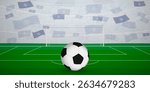 Guamanian Football Arena Full of Fans with National Flags, Sports Event Illustration. Ideal for use in sports event promotions, football themed designs, and tournament advertisements.