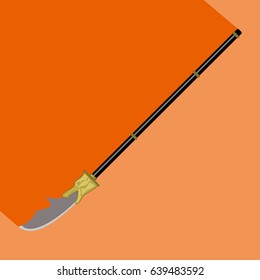 guan dao spears vector illustration