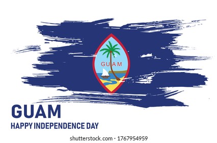 GUAN INDEPENDENCE DAY WITH BRUSH EFFECT FOR YOUR BACKGROUND, POSTER, BANNER, AND ETC.