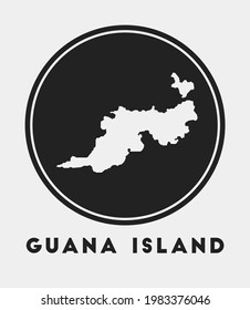 Guana Island Icon Round Logo Border Stock Vector (Royalty Free ...