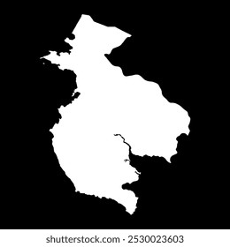 Mapa da província de Guanacaste, divisão administrativa da Costa Rica. Ilustração vetorial.