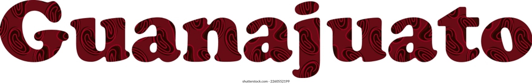 Guanajuato state with kidney bean pattern