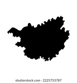 Guangxi Zhuang Autonomous Region map, administrative divisions of China. Vector illustration.