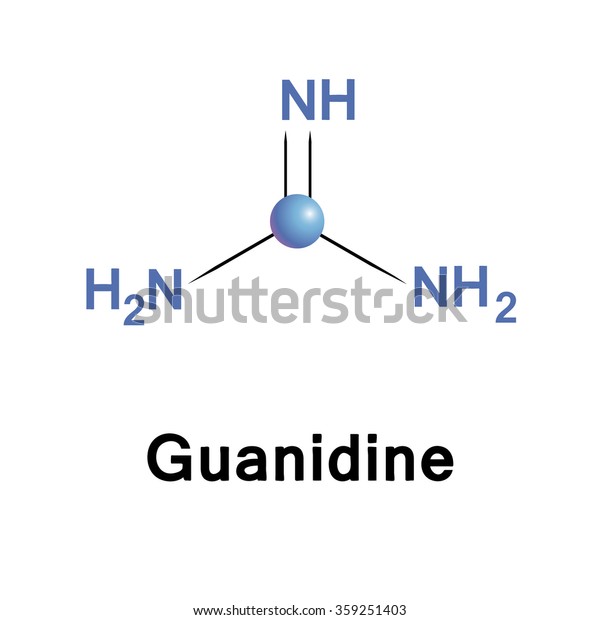 Guanidine Compound Formula Hncnh22 Colourless Solid Stock Vector Royalty Free