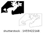 Guantanamo Bay Naval Base (Republic of Cuba, United States of America) map vector illustration, scribble sketch Guantanamo Bay (NSGB, GTMO, Gitmo, Naval Station) map