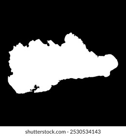 Guantanamo province map, administrative division of Cuba. Vector illustration.