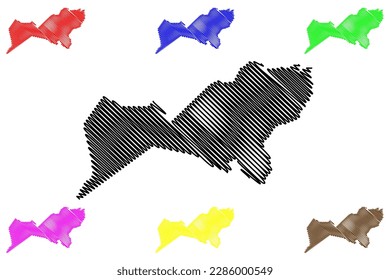 Guaraciaba do Norte municipality (Ceará state, Municipalities of Brazil, Federative Republic of Brazil) map vector illustration, scribble sketch Guaraciaba do Norte map