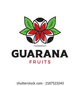 Logo de la fruta de la guaraní para el negocio de la industria alimentaria y de bebidas