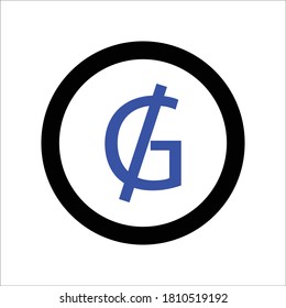 Guarani icon coin monochrome black and white icon. Current currency symbol