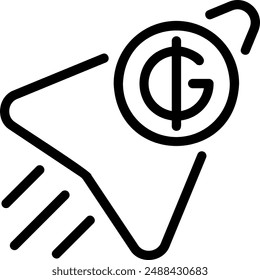 guarani line icon illustration vector