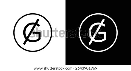 Guarani sign icon Graphic vector set for ui design