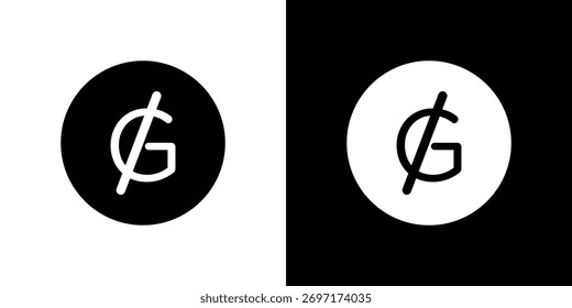 Ícone de sinal de guarani, elementos de logotipo de designs gráficos