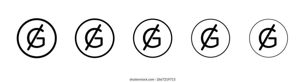 Signo guaraní icono de colección de Vector. EPS 10