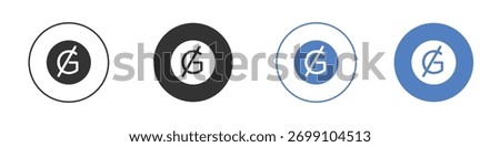 Guarani sign icon vector. Logo Template illustration design