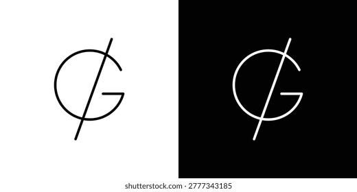 Guarani sign symbol. Vector outline drawing.