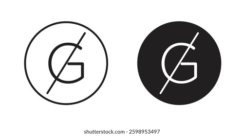 Guarani sign vector line icon illustration collection.