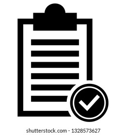 Guarantee approval certificate , vector illustration isolated on white background and icon black color- Vector