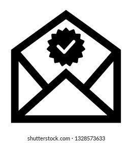Guarantee approval certificate , vector illustration isolated on white background and icon black color- Vector