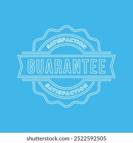 Garantia Badge Vetor Design Coleção Linha Azul