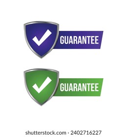 Guarantee badge vector design, product guarantee banner template design