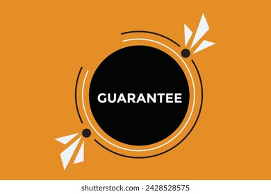 Guarantee button web banner templates. Vector Illustration