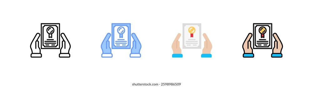 Guarantee Certificate Multistyle Icon Sheet