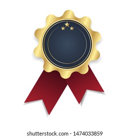 Guarantee certificate seal isolated on white background. Vector