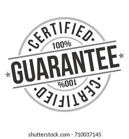 Guarantee Certified Vector Stamp Official Product Certified Badge. - Shutterstock ID 710037145