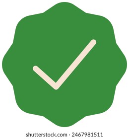 icono de cheque de garantía con estilo plano