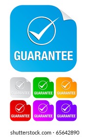 guarantee check-mark,square stickers