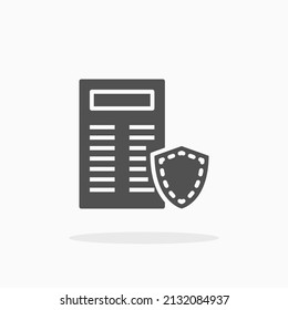 guarantee contract glyph icon. Can be used for digital product, presentation, print design and more.